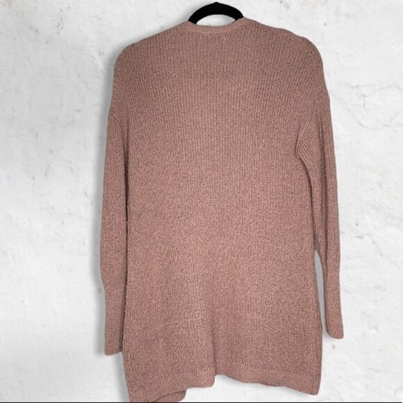 Rachel Zoe Open‎ Front Long  Duster Cardigan With Pockets Dusty Pink XS NWOT - Picture 5 of 8